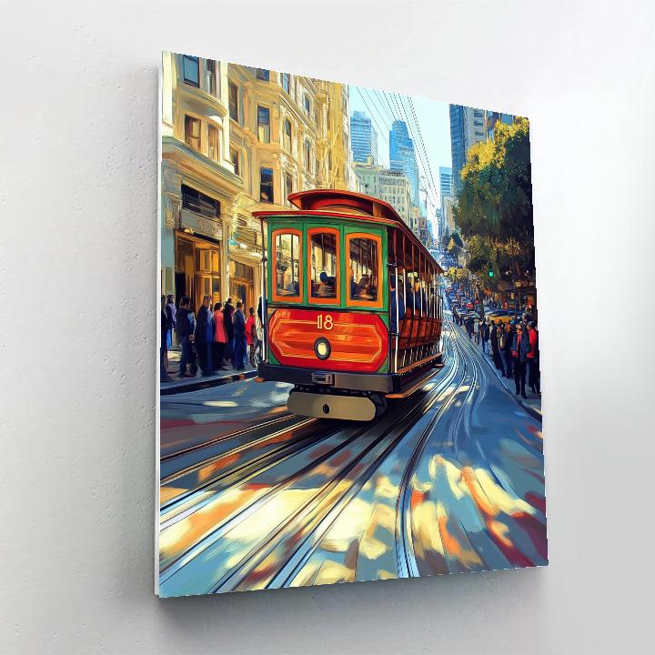 Cable Car Turnaround Powell Street San Francisco United States Painting by numbers kit