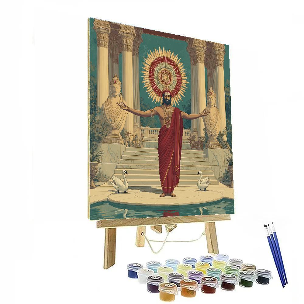Brahma Crafted Sunwheel Pavilion Numbered painting kits