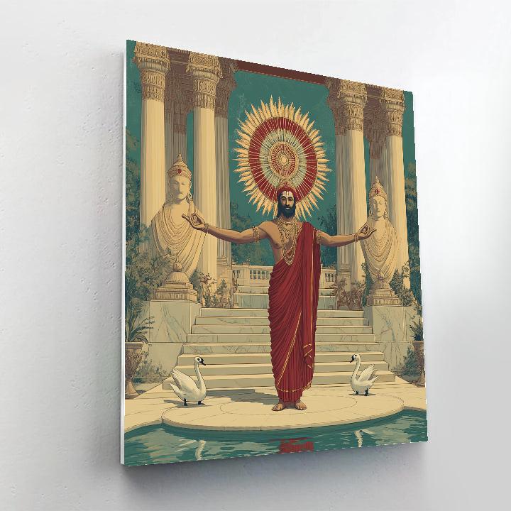 Brahma Crafted Sunwheel Pavilion Numbered painting kits