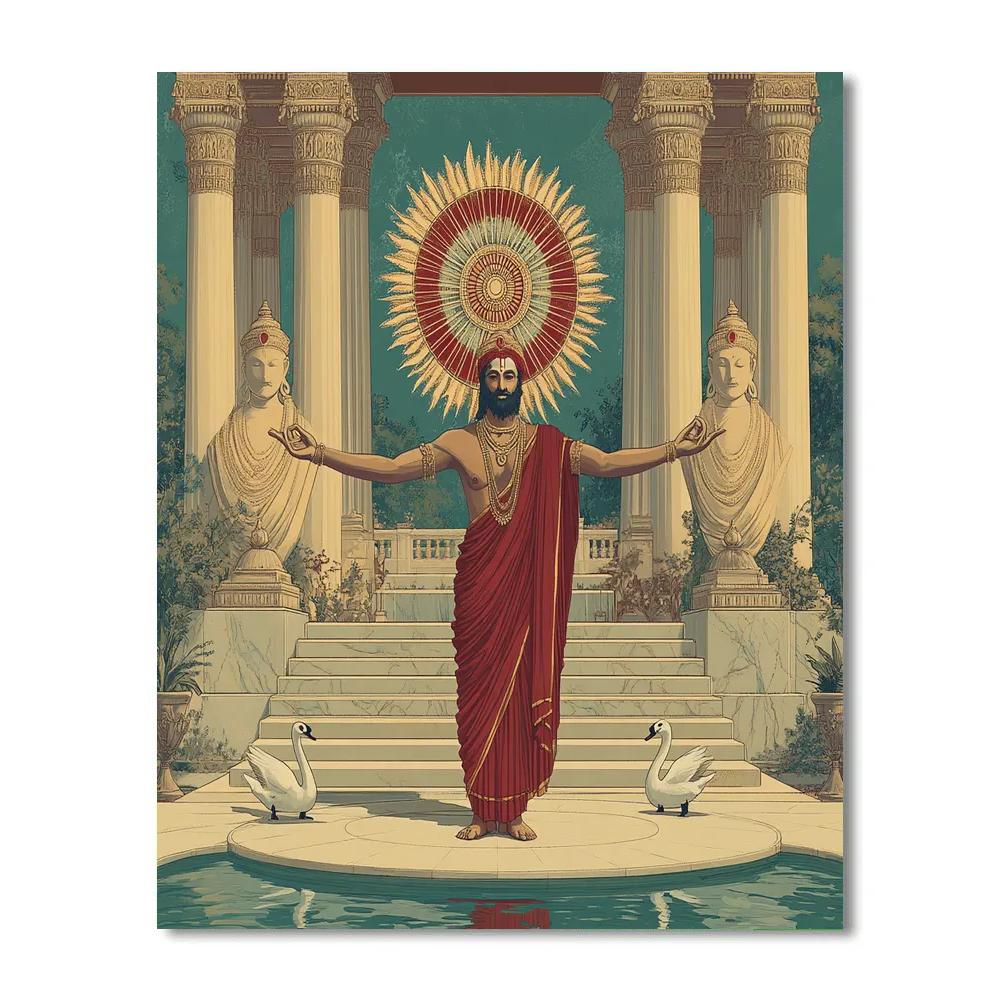 Brahma Crafted Sunwheel Pavilion Numbered painting kits