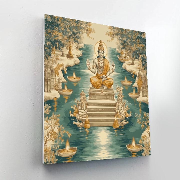 River Confluence Brahma Tableau paint by numbers