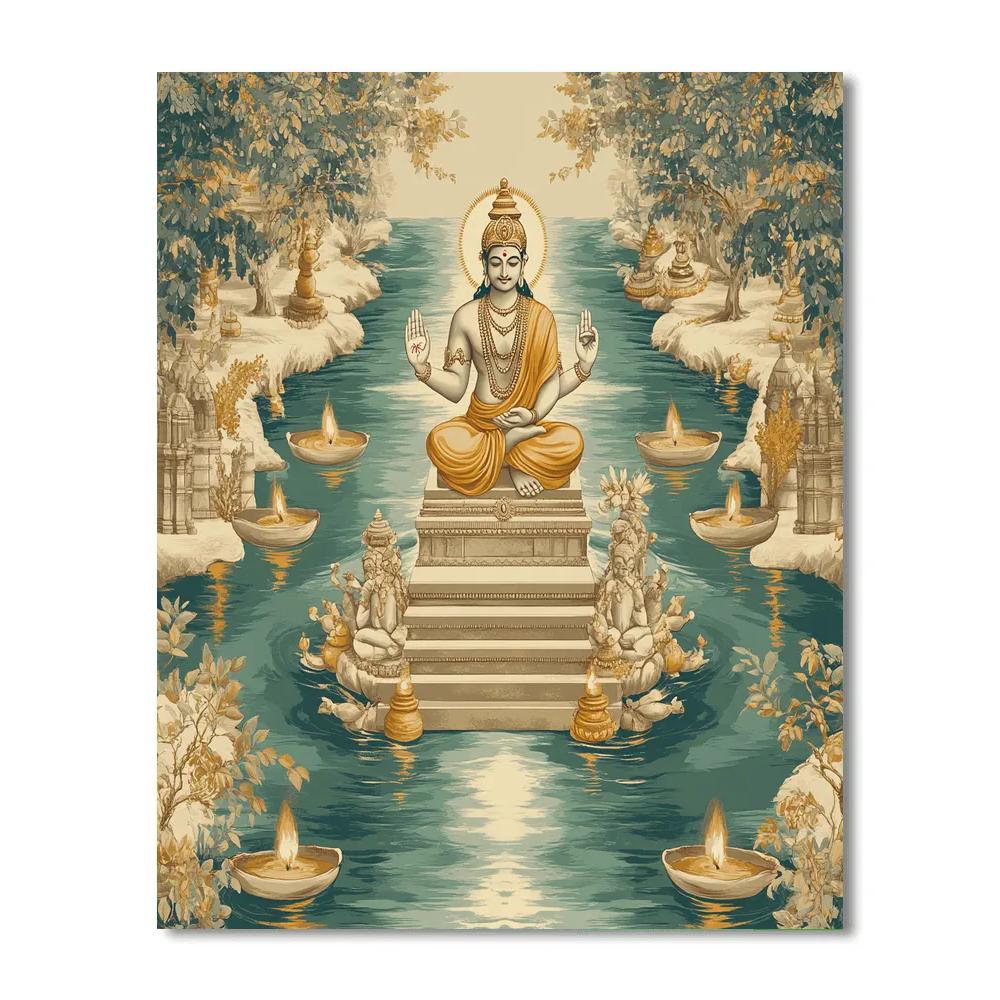 River Confluence Brahma Tableau paint by numbers