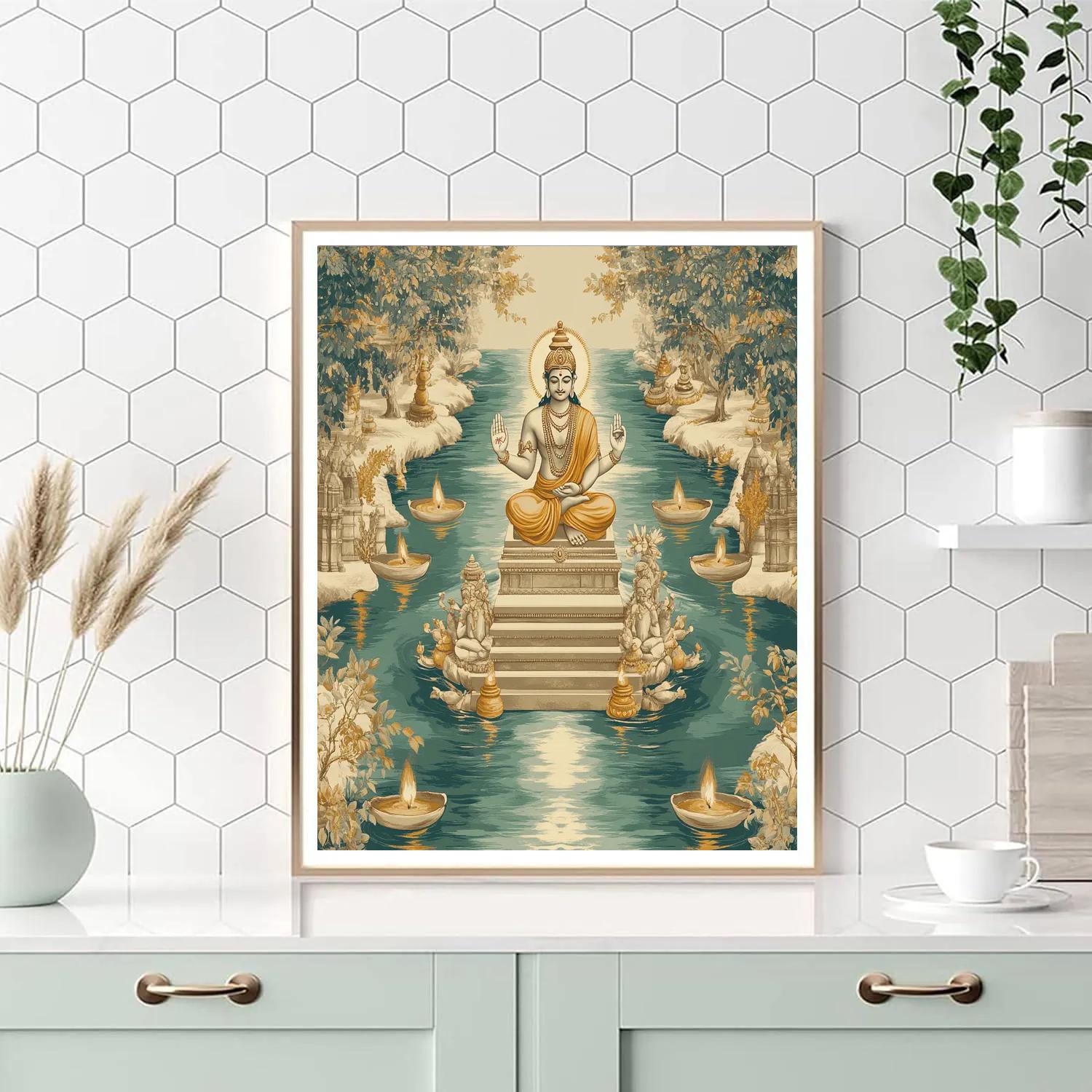 River Confluence Brahma Tableau paint by numbers