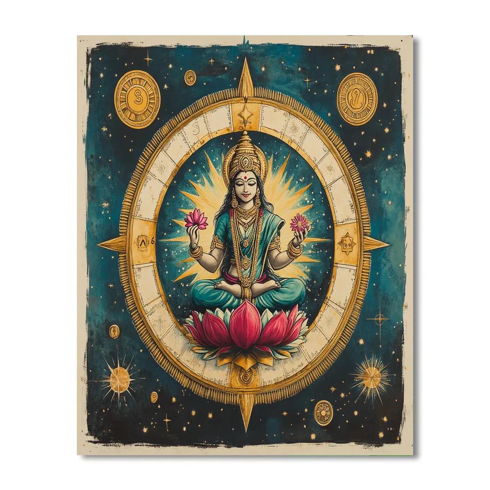 Lakshmi Crafted Star Compass Mandala Paint by numbers kits