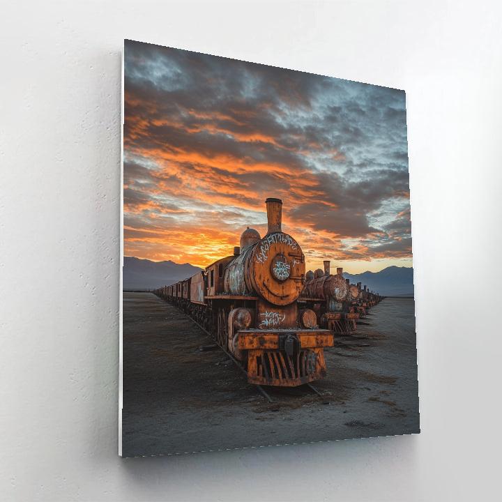 Salar De Uyuni Train Cemetery Uyuni Bolivia Paint by numbers kits