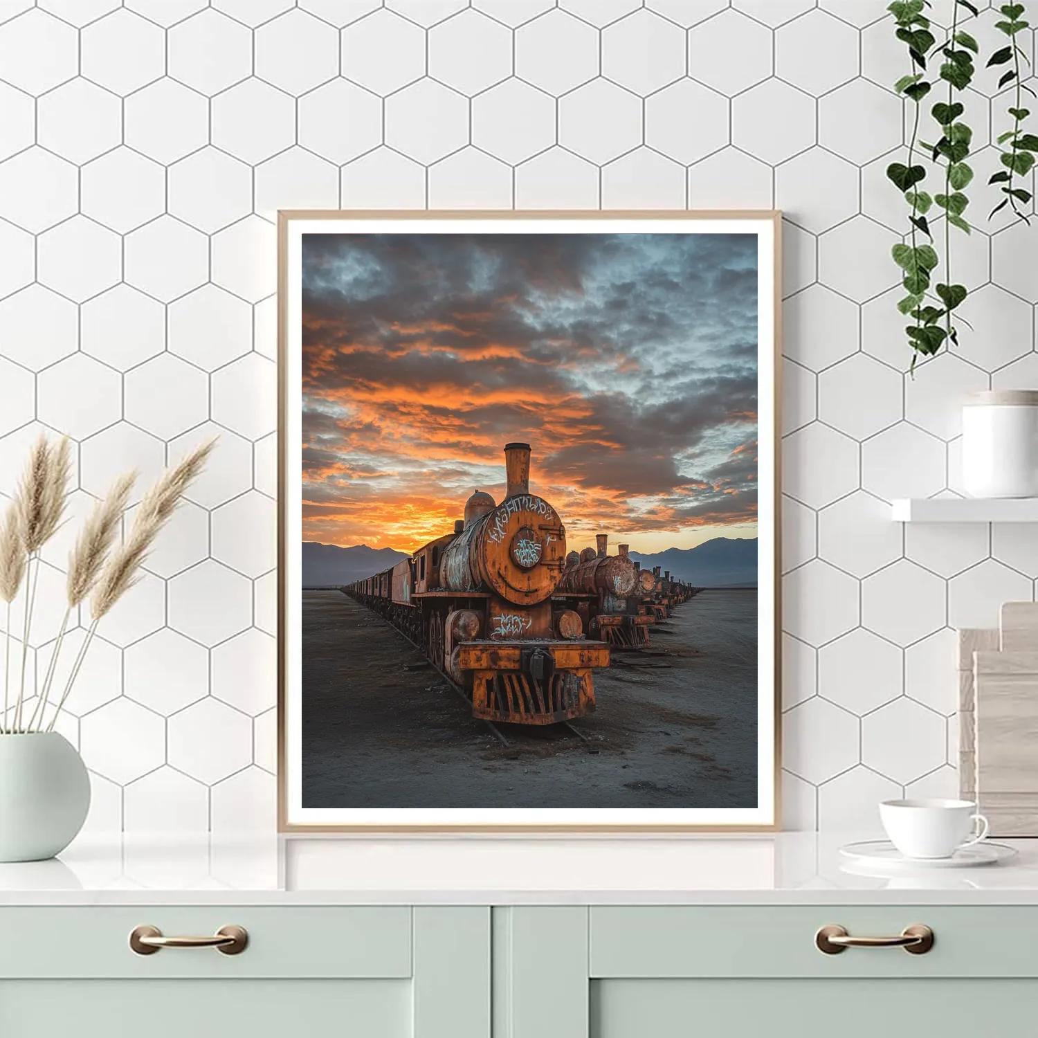 Salar De Uyuni Train Cemetery Uyuni Bolivia Paint by numbers kits