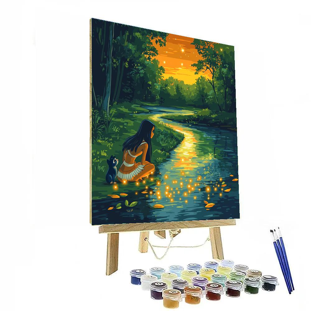 Pocahontas And Meeko River Of Falling Stars Numbered painting kits