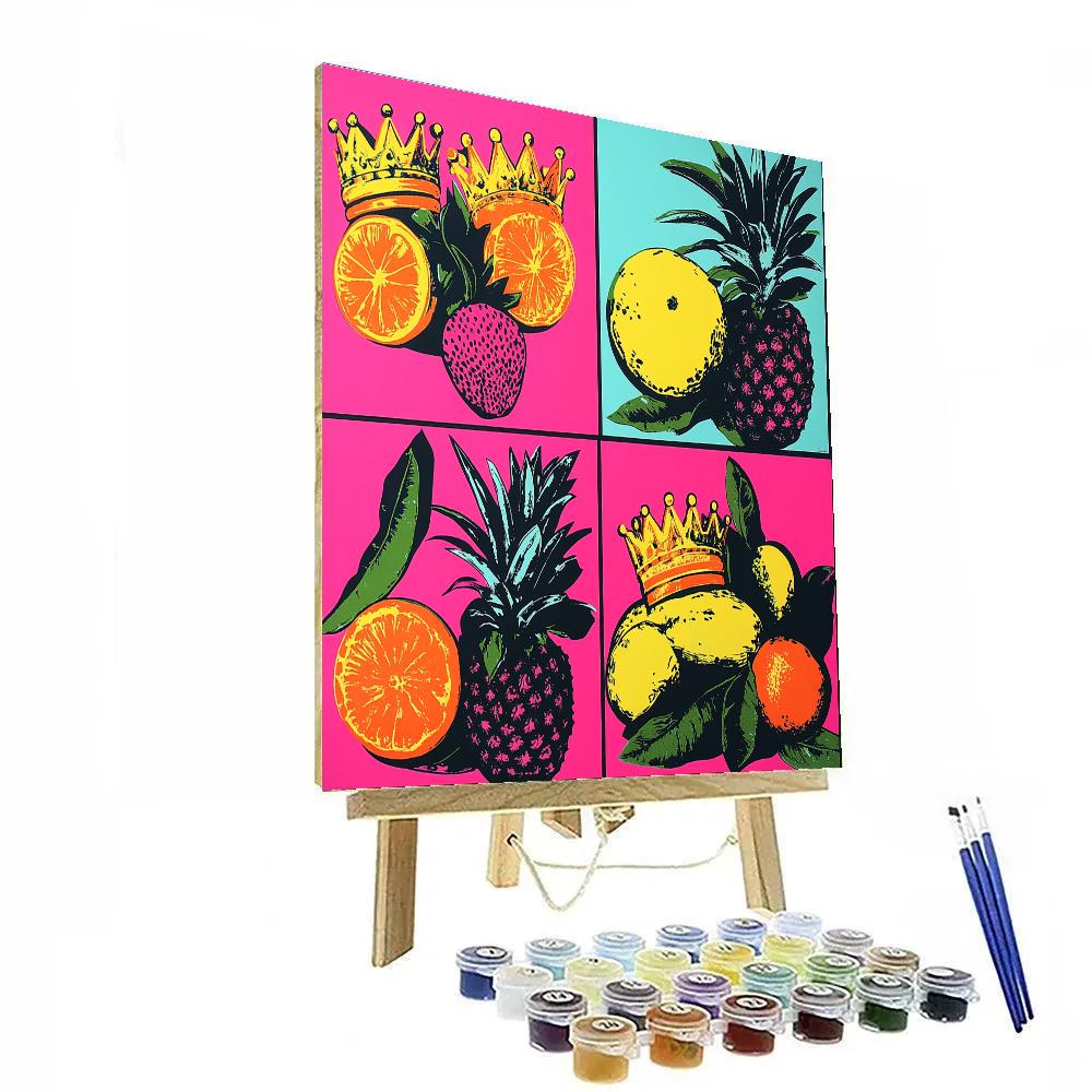 Andy Warhol Inspired Fruit Market Icons DIY paint by numbers
