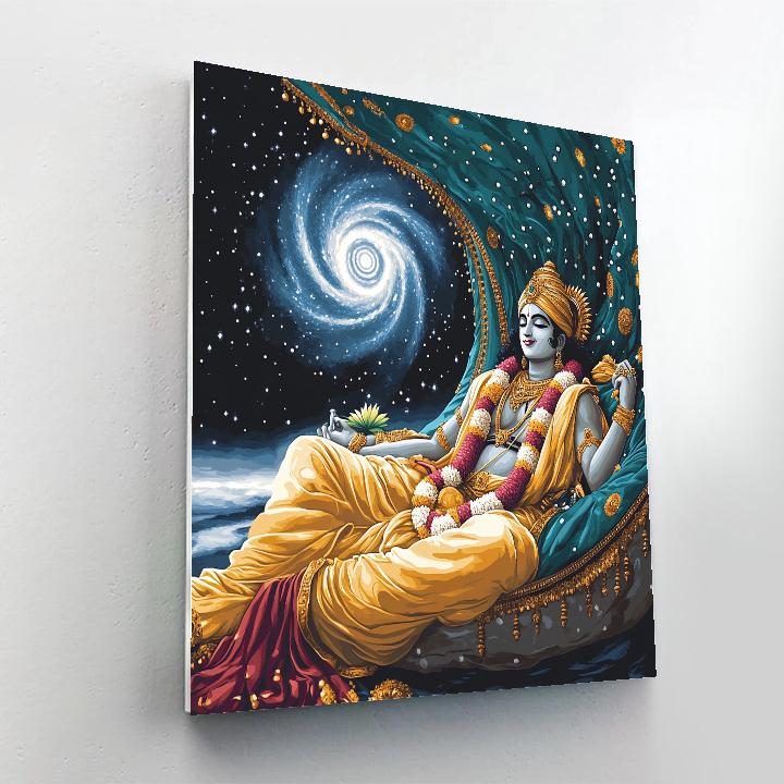 Ananta Shesha Cradling A Spiral Galaxy DIY paint by numbers