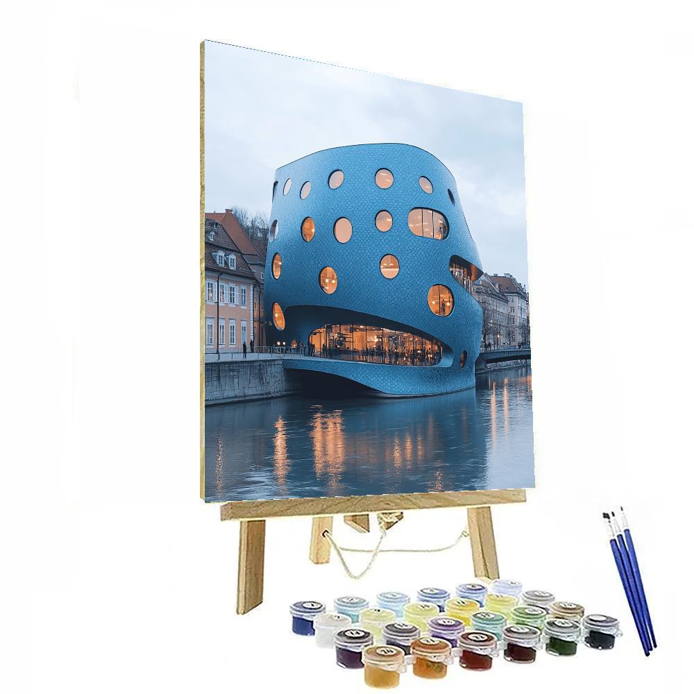 Kunsthaus Graz Bubble Facade Austria paint by numbers