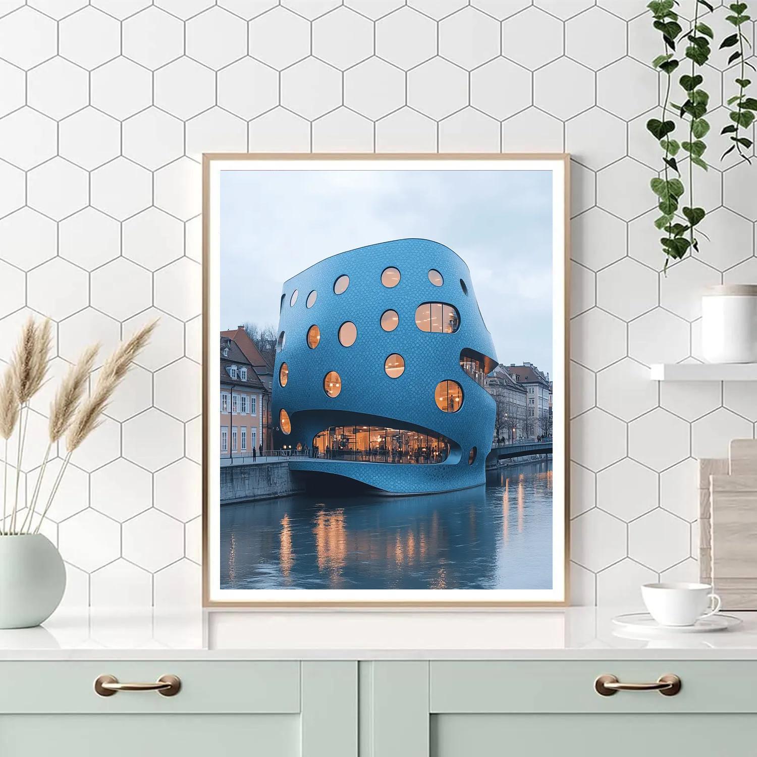 Kunsthaus Graz Bubble Facade Austria paint by numbers