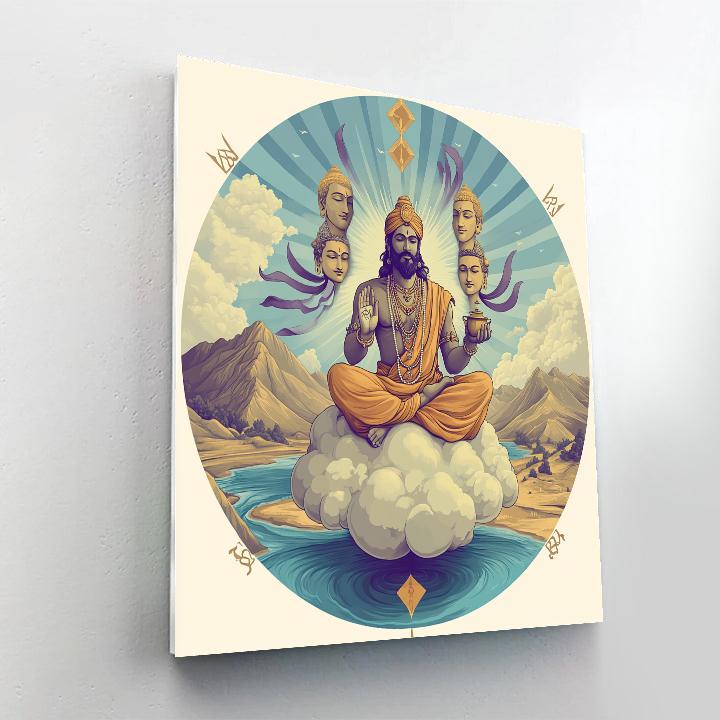 Brahma And The Four Direction Winds Paint by numbers art