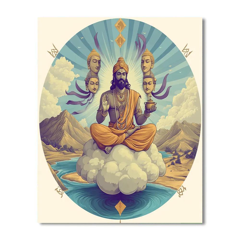 Brahma And The Four Direction Winds Paint by numbers art