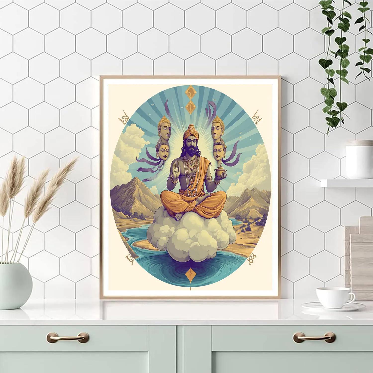 Brahma And The Four Direction Winds Paint by numbers art