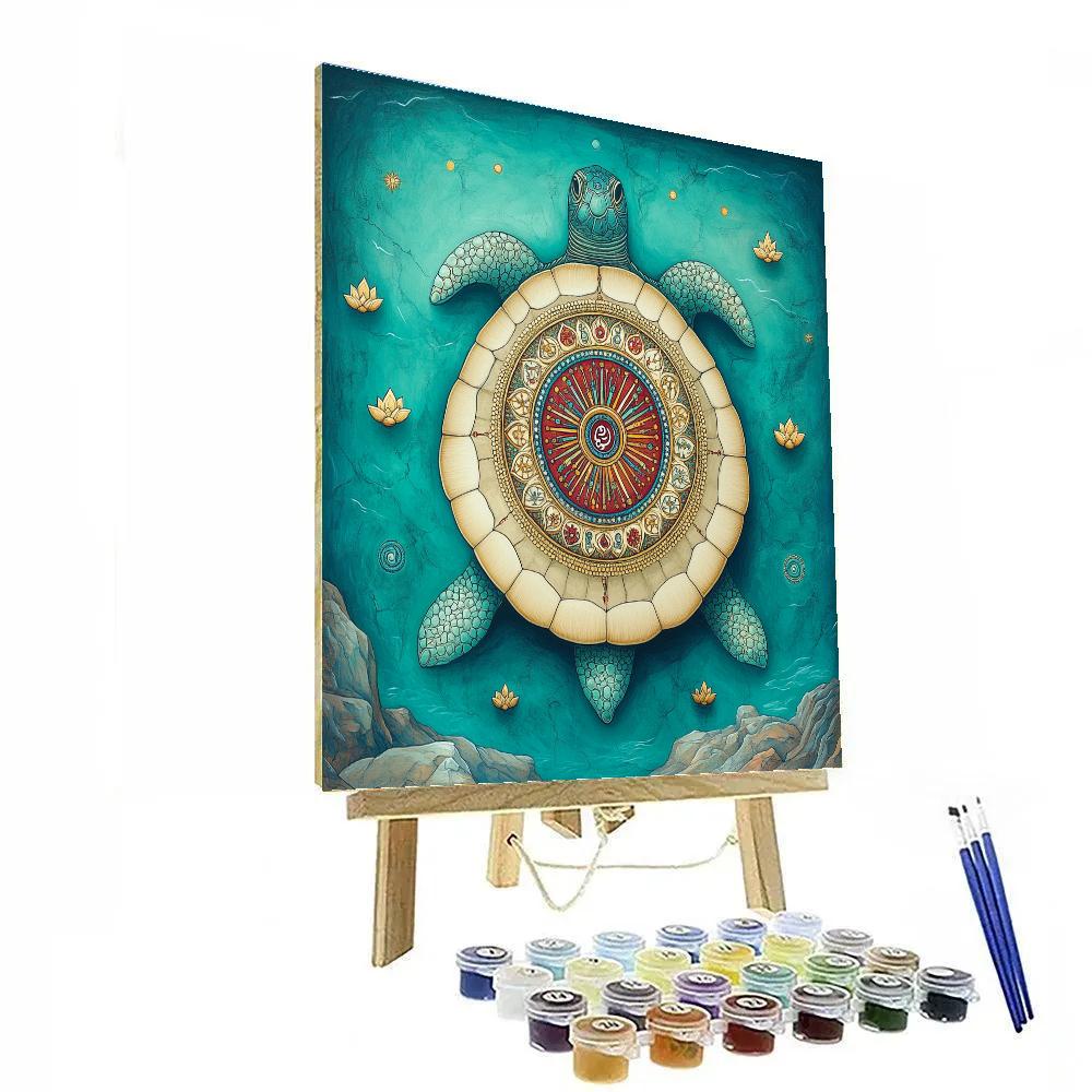 Kurma Avatar Bearing The Orbital Mandala paint by color