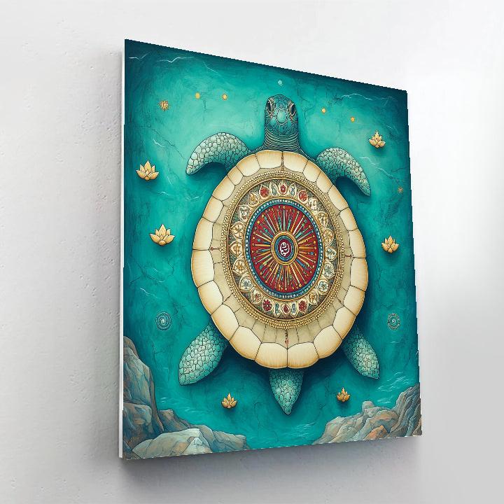 Kurma Avatar Bearing The Orbital Mandala paint by color