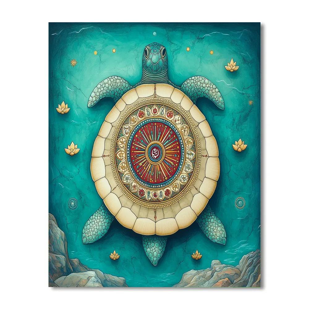 Kurma Avatar Bearing The Orbital Mandala paint by color