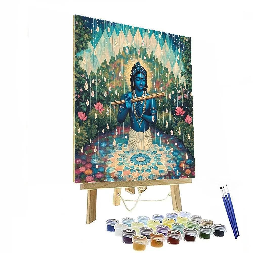 Krishna And The Crystal Rain Chakra Garden Numbered painting kits