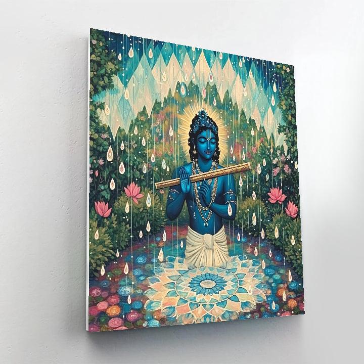 Krishna And The Crystal Rain Chakra Garden Numbered painting kits