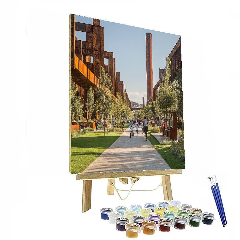 Parque Fundidora Industrial Walk Monterrey Mexico paint by number