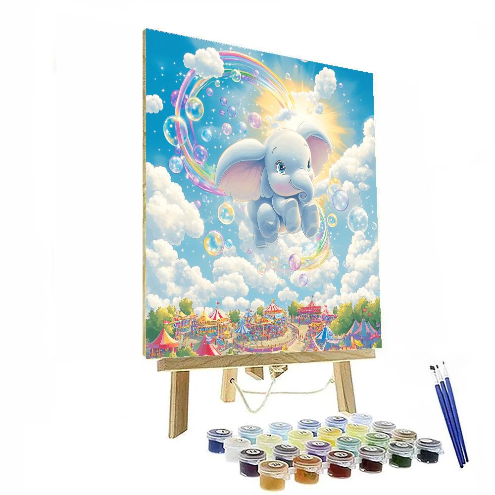 Dumbo Cloud Bubble Parade paint by numbers