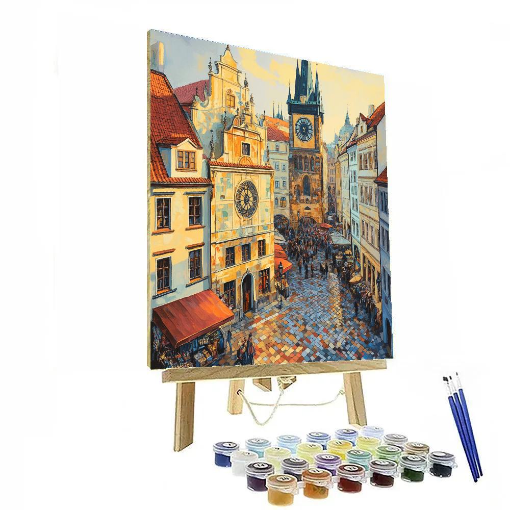 Old Town Square Astronomical Clock Prague Czech Republic Paint by numbers kits