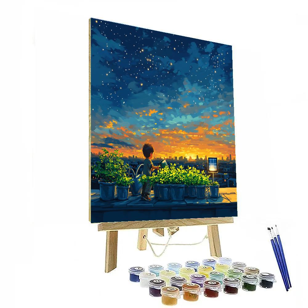 Wall E Stardust Garden Helper painting number kit