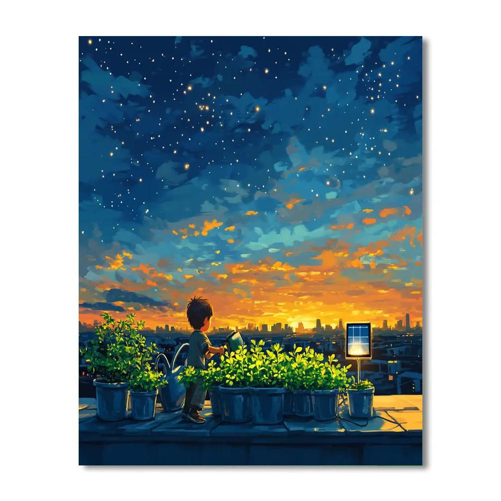 Wall E Stardust Garden Helper painting number kit