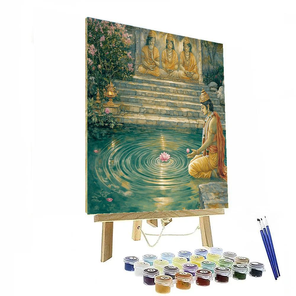 Brahma At The Seed Of Creation Pool Painting by numbers kit
