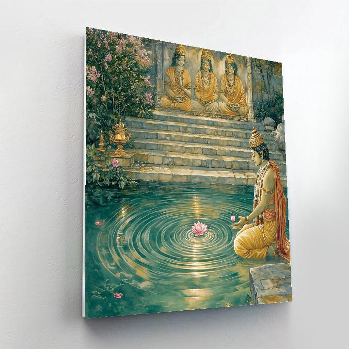 Brahma At The Seed Of Creation Pool Painting by numbers kit