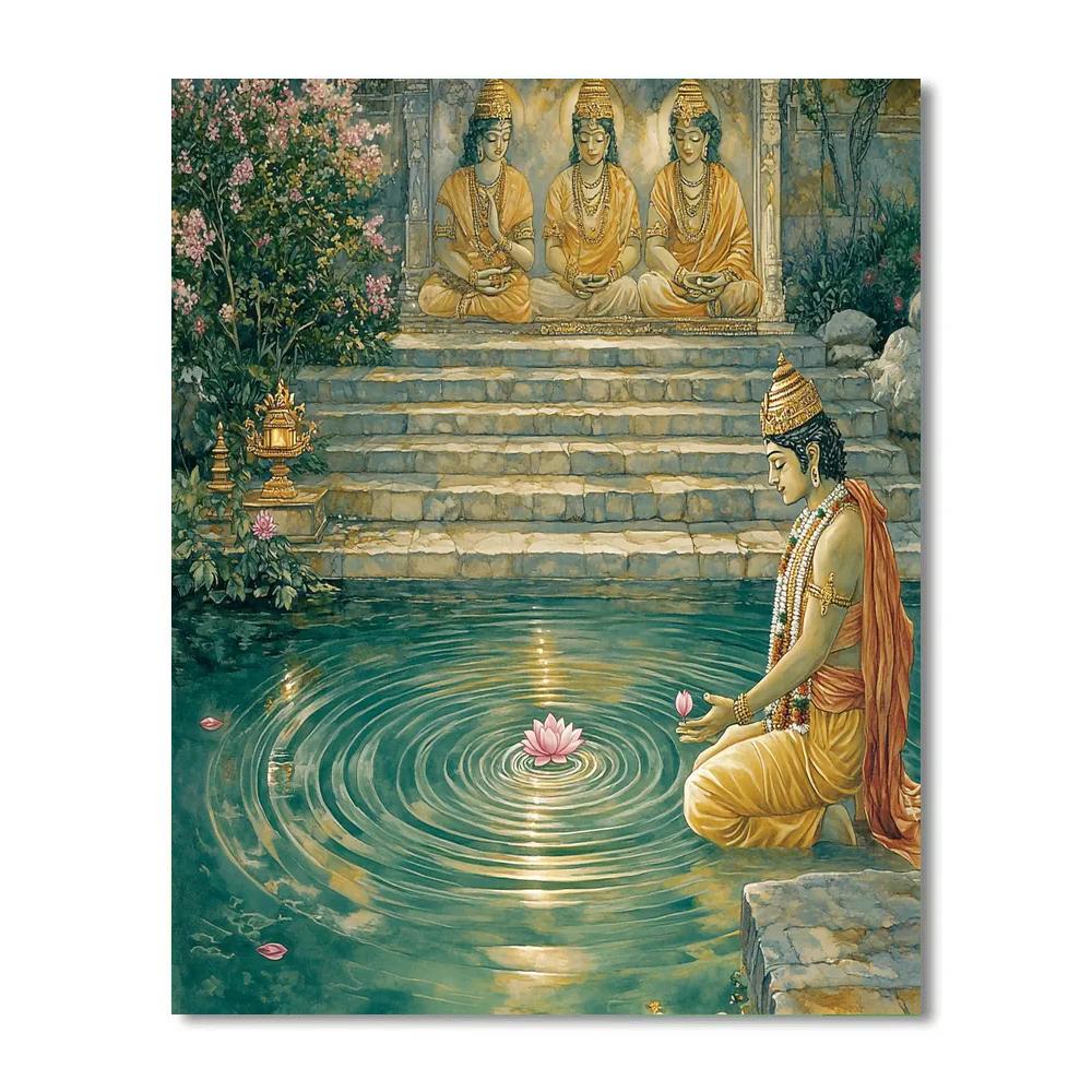 Brahma At The Seed Of Creation Pool Painting by numbers kit