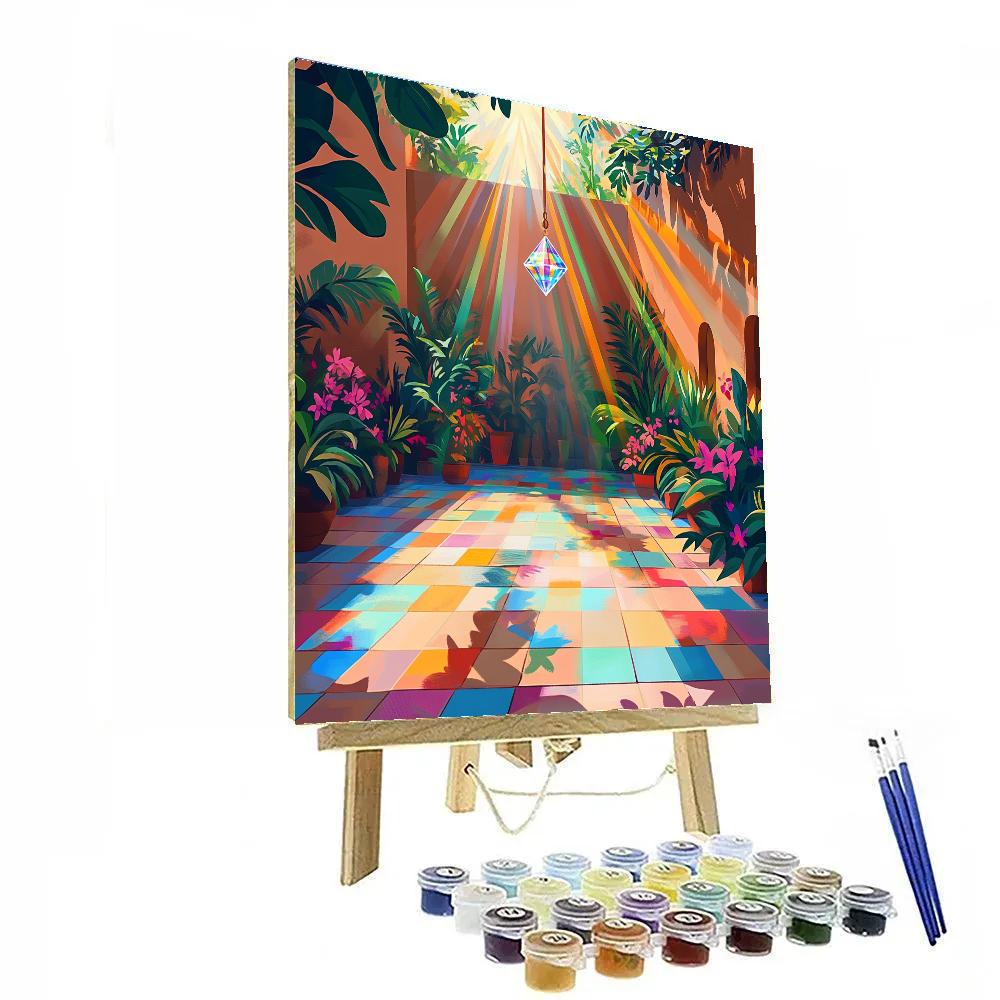 Mirabel Madrigal Prism Rainbow Courtyard paint by color