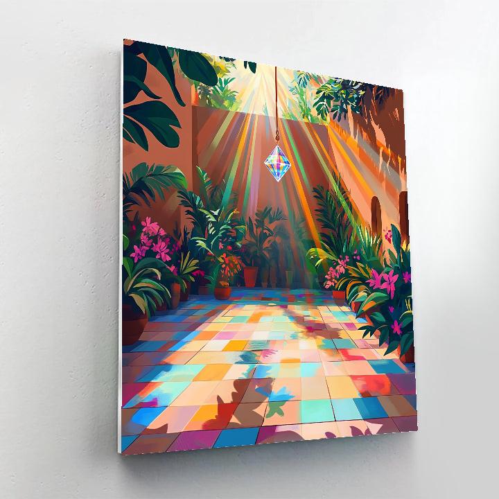 Mirabel Madrigal Prism Rainbow Courtyard paint by color