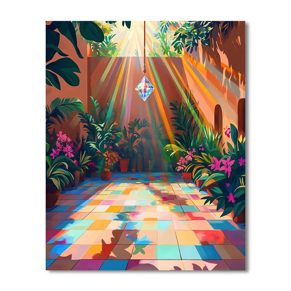 Mirabel Madrigal Prism Rainbow Courtyard paint by color