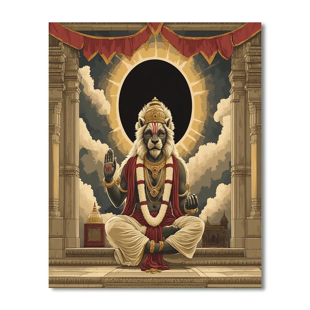 Narasimha At The Eclipse Threshold Paint by numbers kits