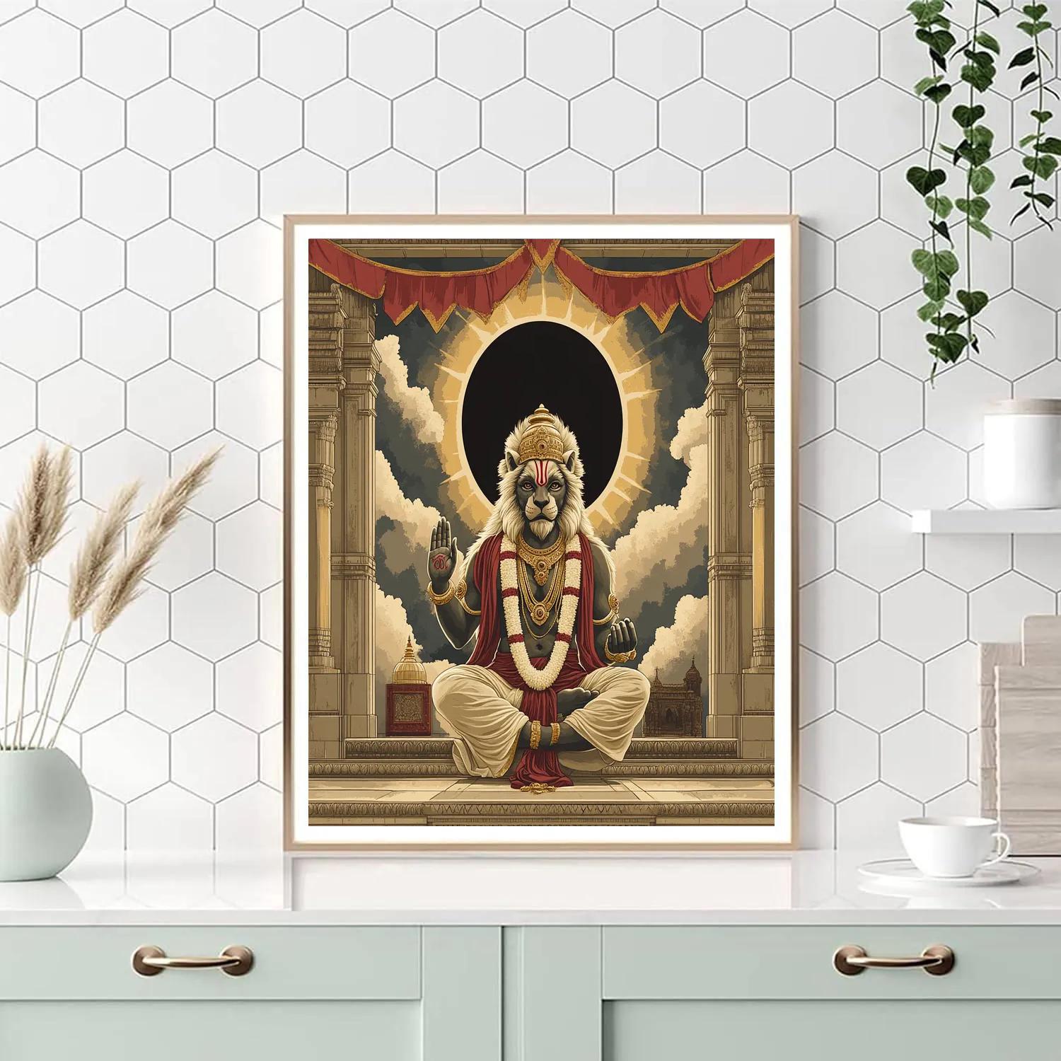 Narasimha At The Eclipse Threshold Paint by numbers kits