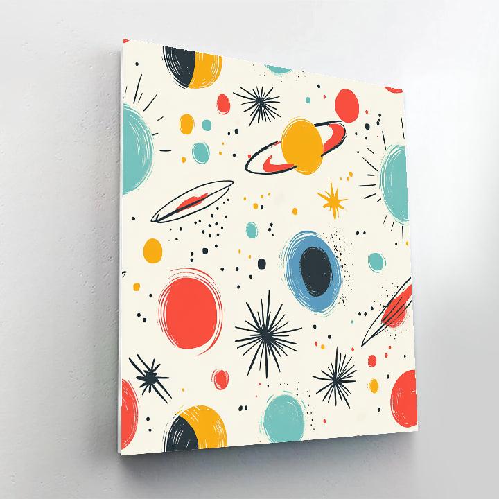 Joan Miró Inspired Playful Solar System Pattern Paint by numbers kits