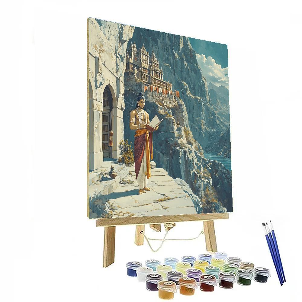 Brahma Crowned Over Mountain Library Paint by numbers art