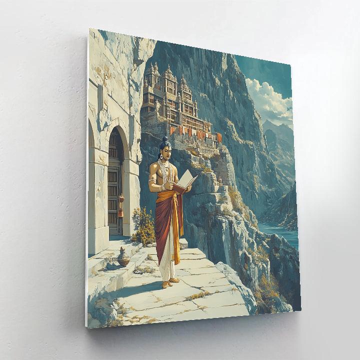 Brahma Crowned Over Mountain Library Paint by numbers art