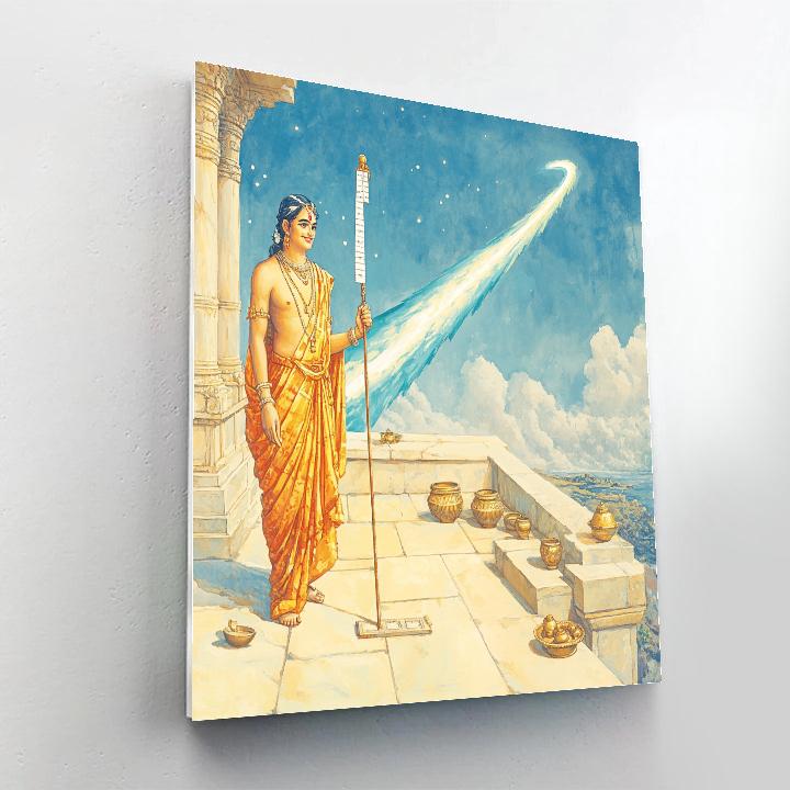 Vamana Measuring A Comet Trail Painting by numbers kit