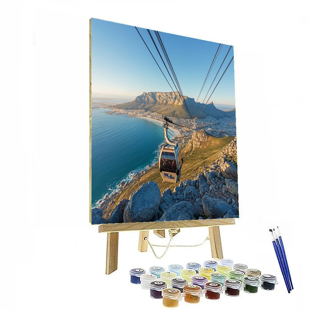 Table Mountain Cableway View Cape Town South Africa Numbered painting kits