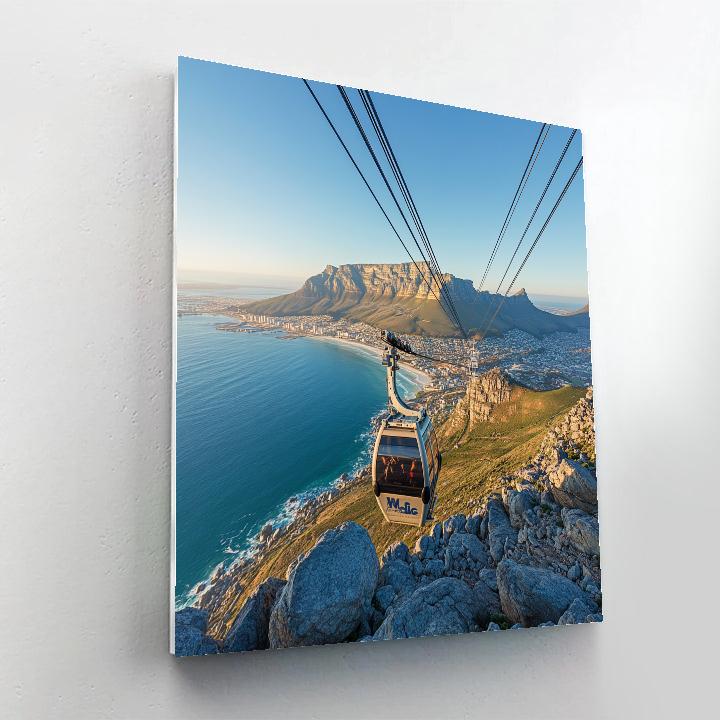 Table Mountain Cableway View Cape Town South Africa Numbered painting kits