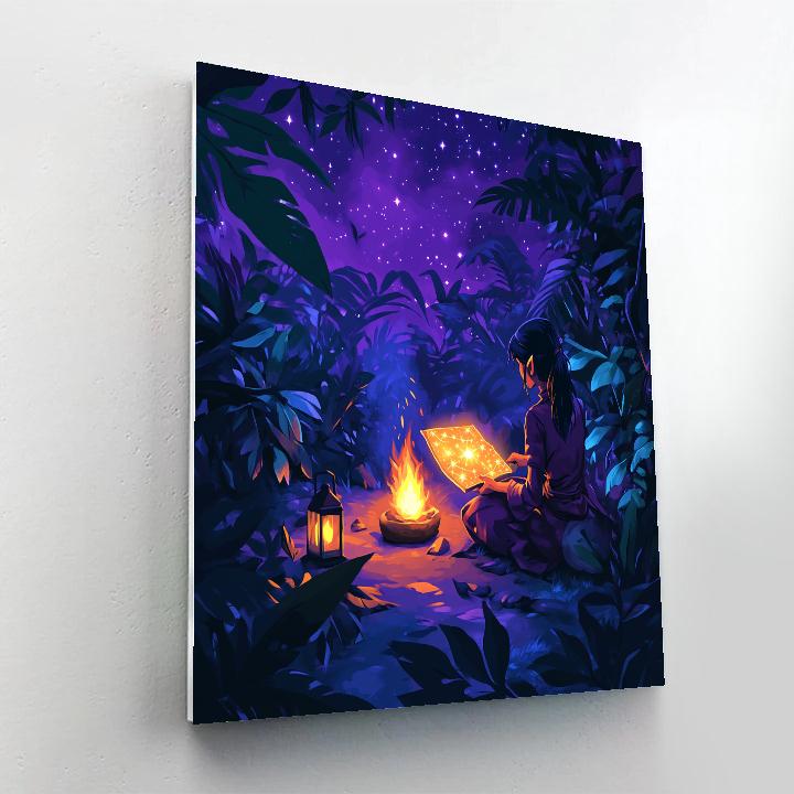 Raya Dragon Scale Star Map Camp paint by numbers