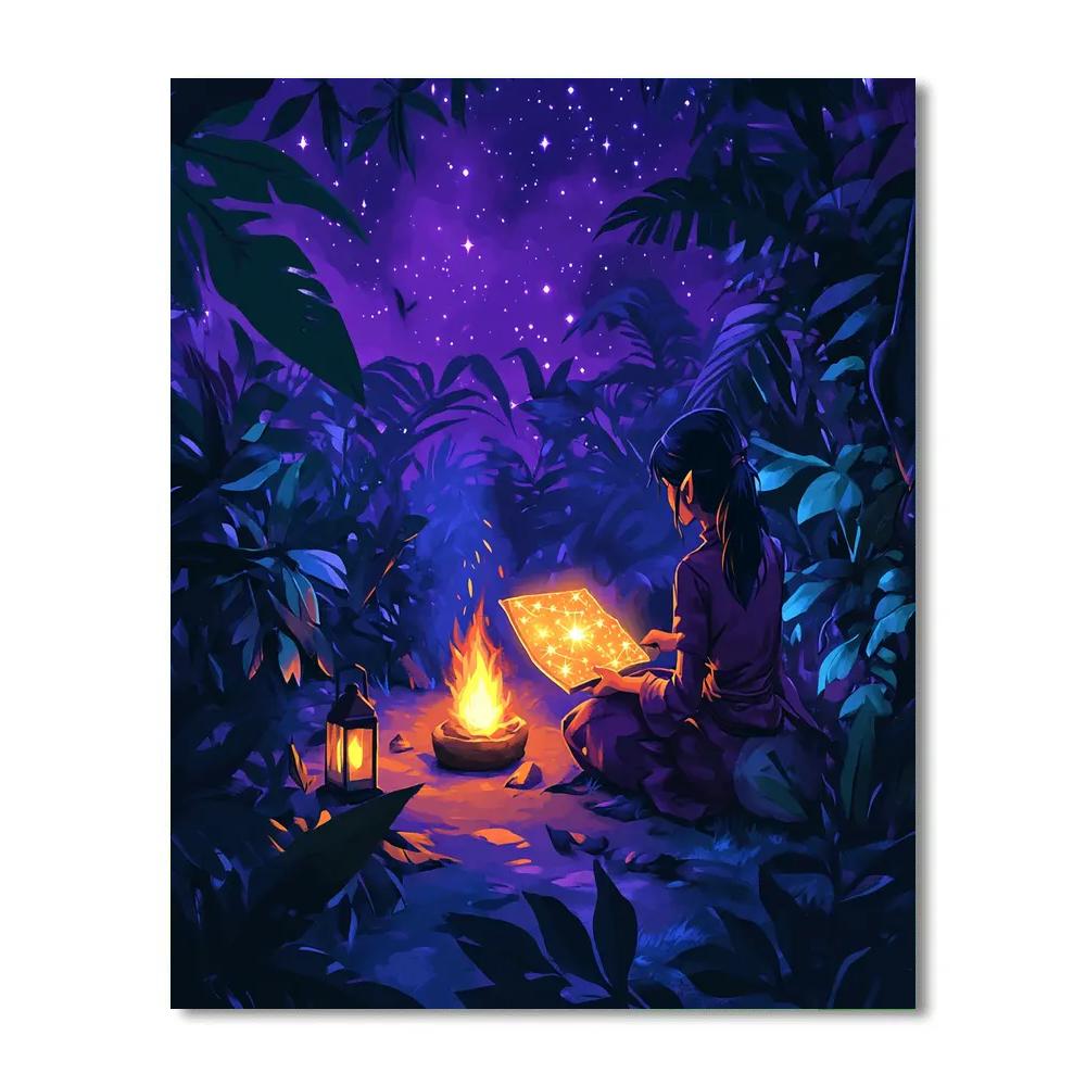 Raya Dragon Scale Star Map Camp paint by numbers