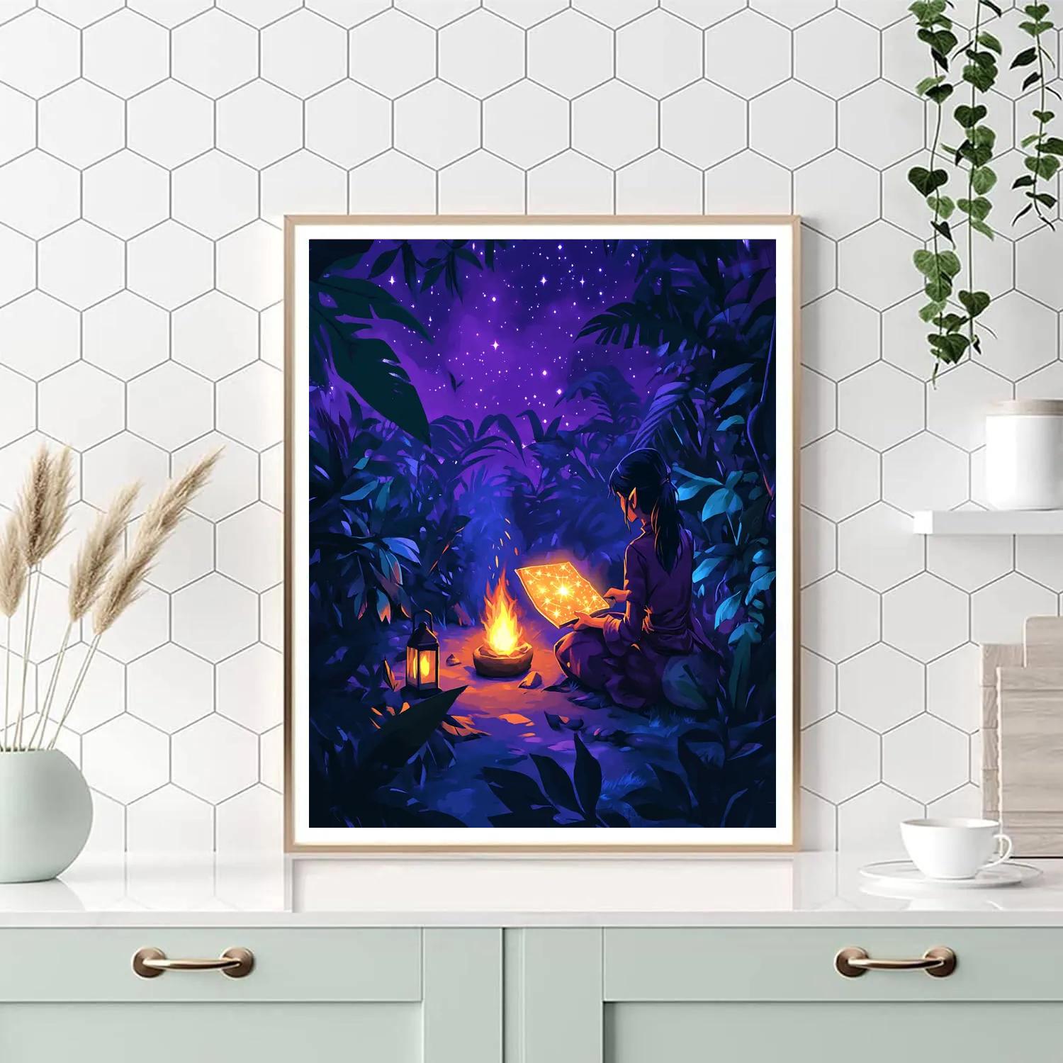 Raya Dragon Scale Star Map Camp paint by numbers