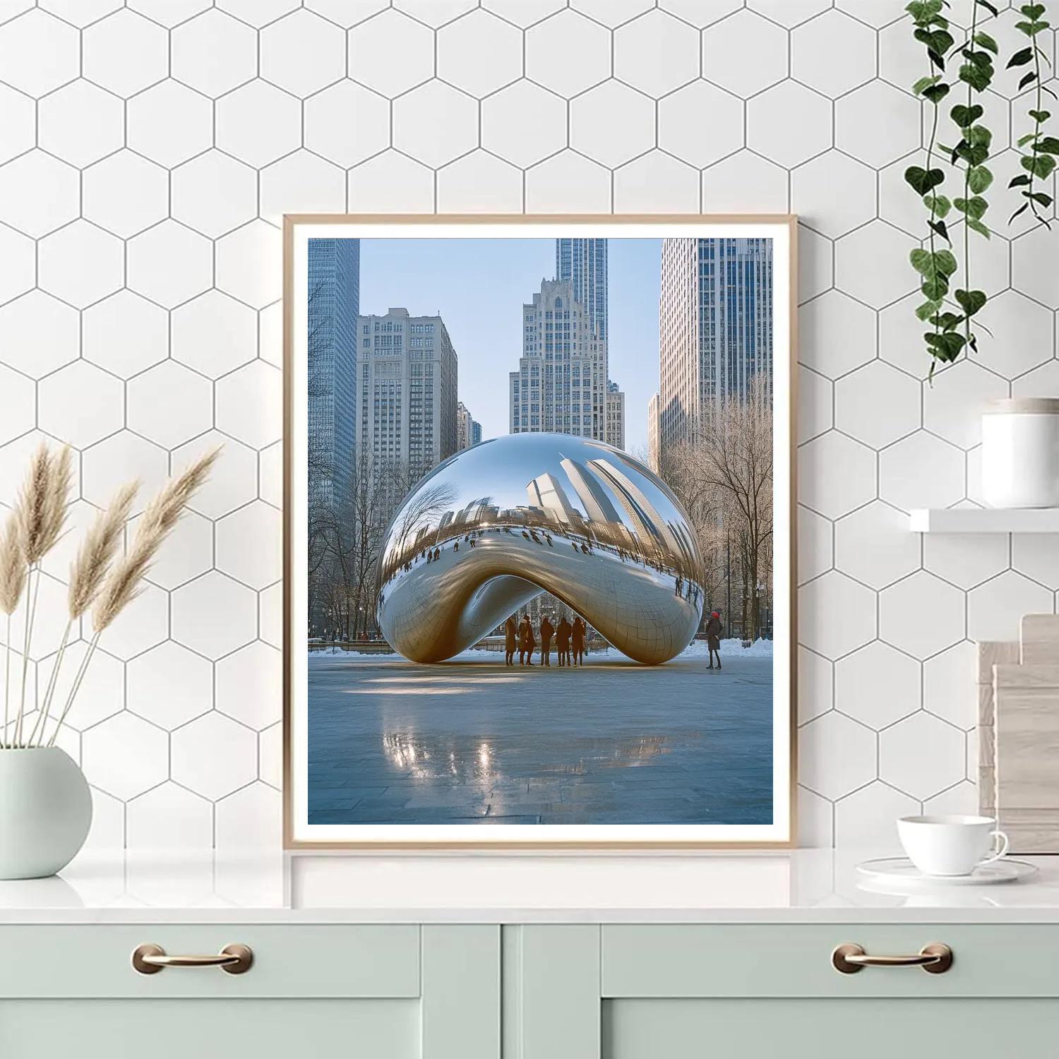 The Bean Reflection Cloud Gate Chicago United States Painting by numbers kit