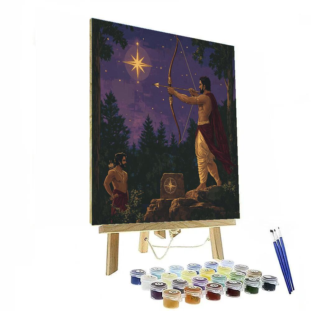 Rama Aligning The Bow With Polaris Numbered painting kits