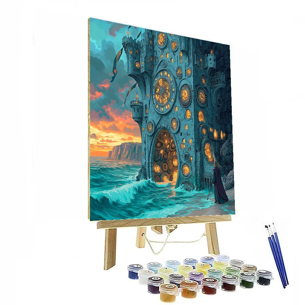 Castle Of The Tide Clock Arches Paint by numbers kits