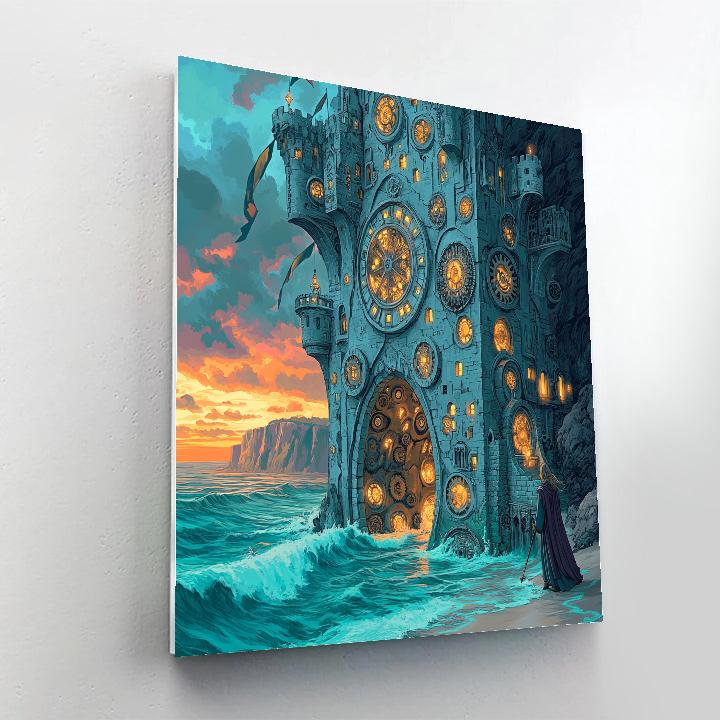 Castle Of The Tide Clock Arches Paint by numbers kits