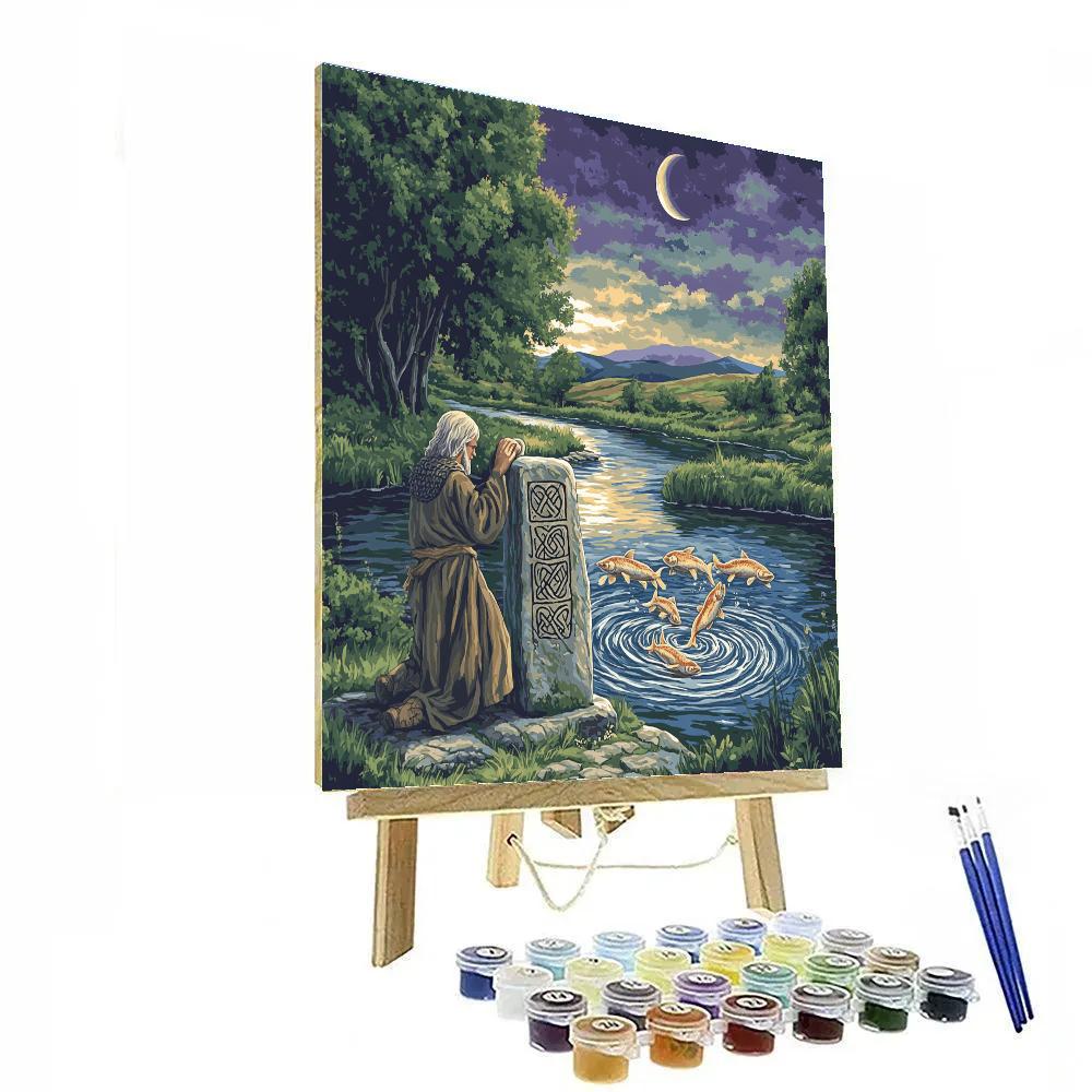 River Ogham Chronicle In Celtic Twilight painting number kit
